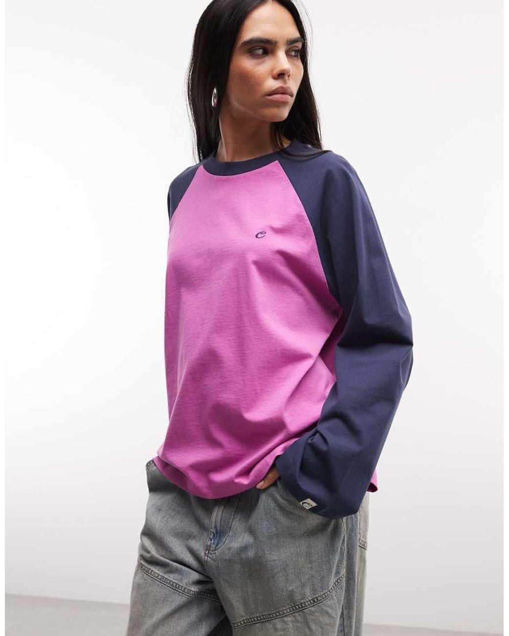 Collusion Pink Raglan Branded Tee
