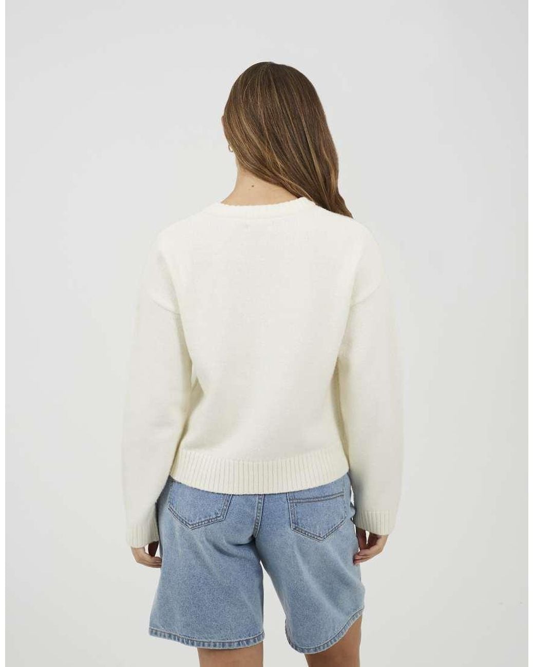 Brave Soul Blue Lobster Embroidered Jumper