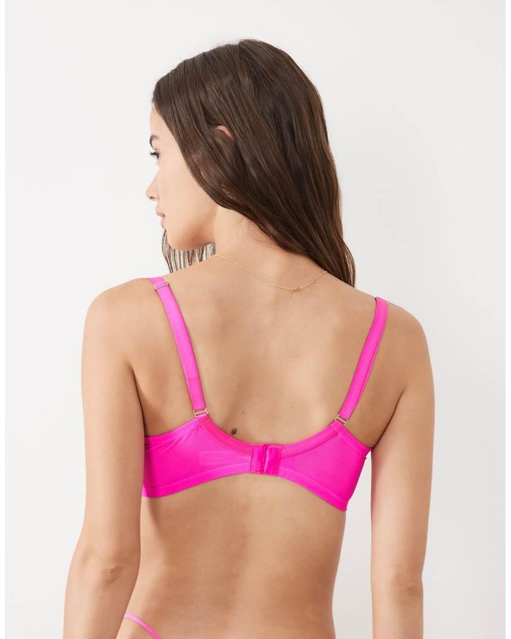 Ann Summers Pink Fuller Bust Sexy Lace Non Padded Plunge Bra