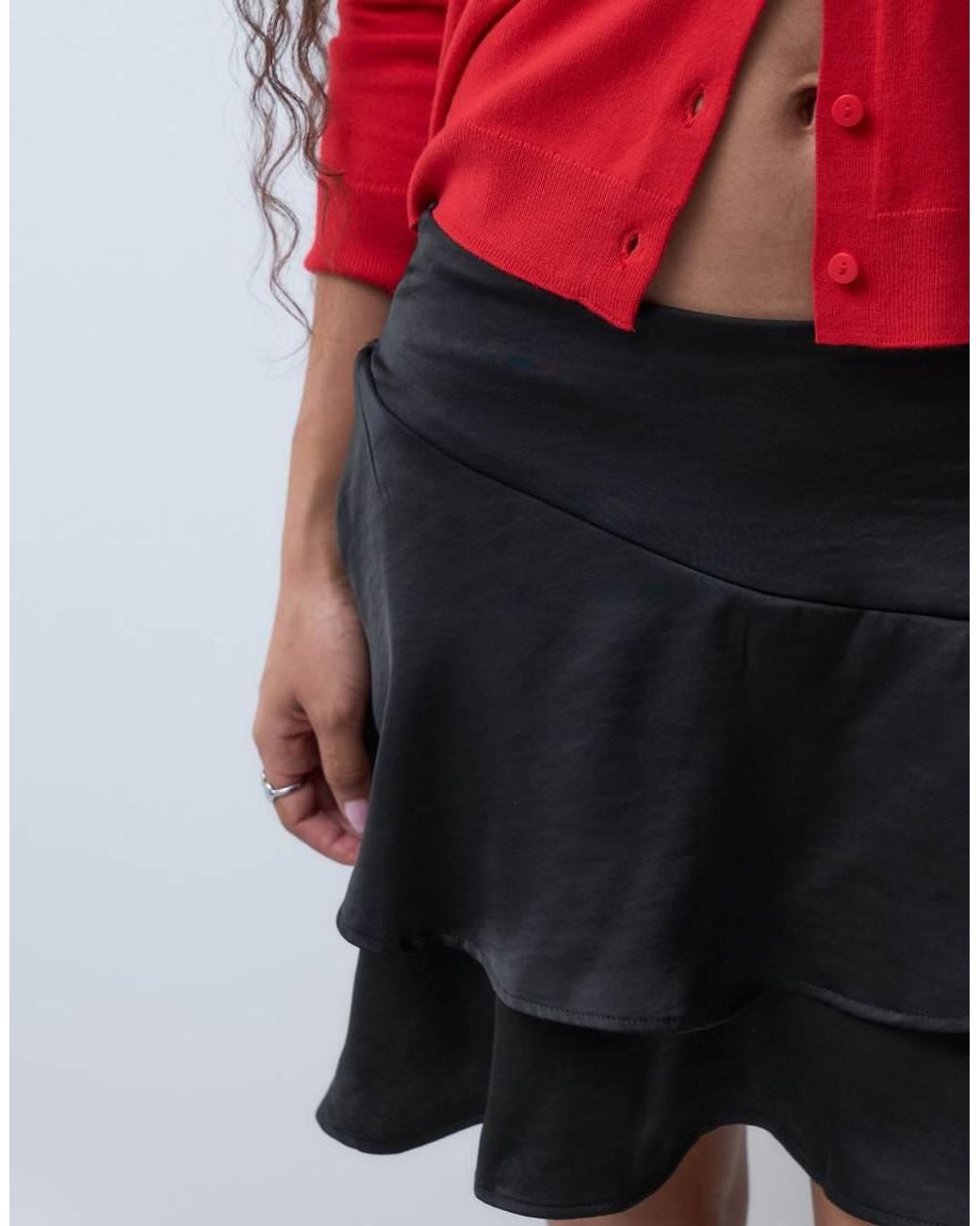 Vero Moda Tiered Waist Detail Mini Skirt