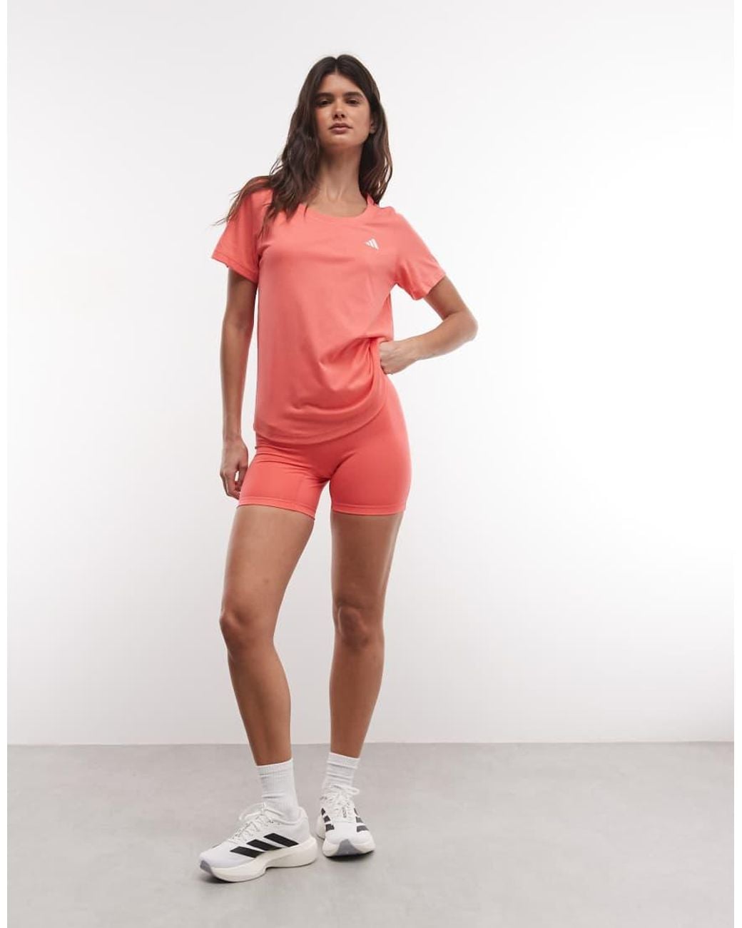 Adidas Originals Red Adidas Training Optime Essentials T-Shirt