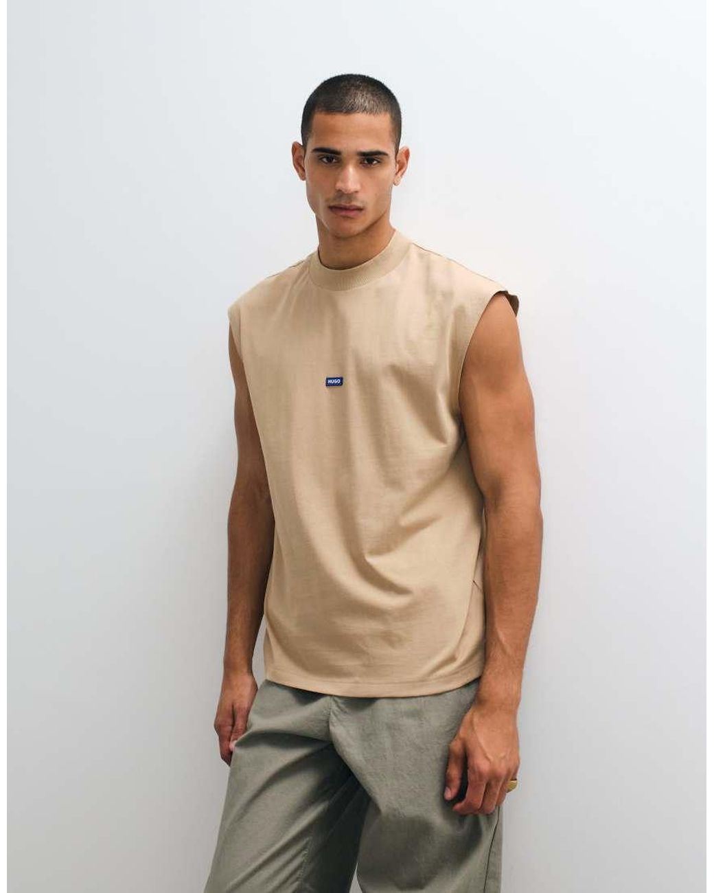 HUGO Brown Navertz Singlet for men