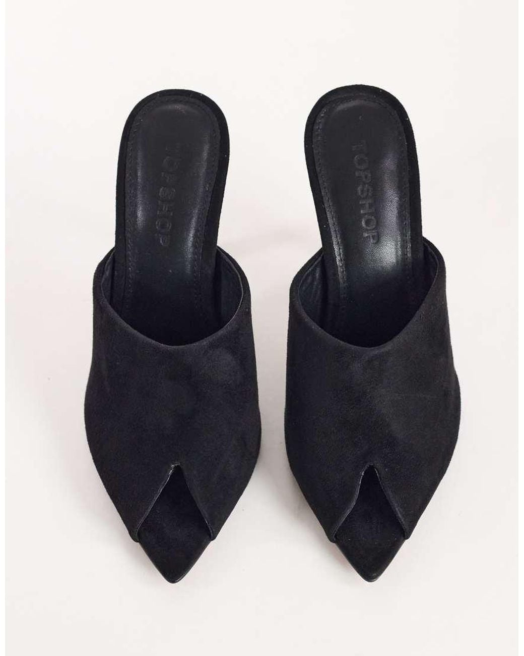 TOPSHOP Blue Winona High Vamp Peep Toe Heeled Sandal