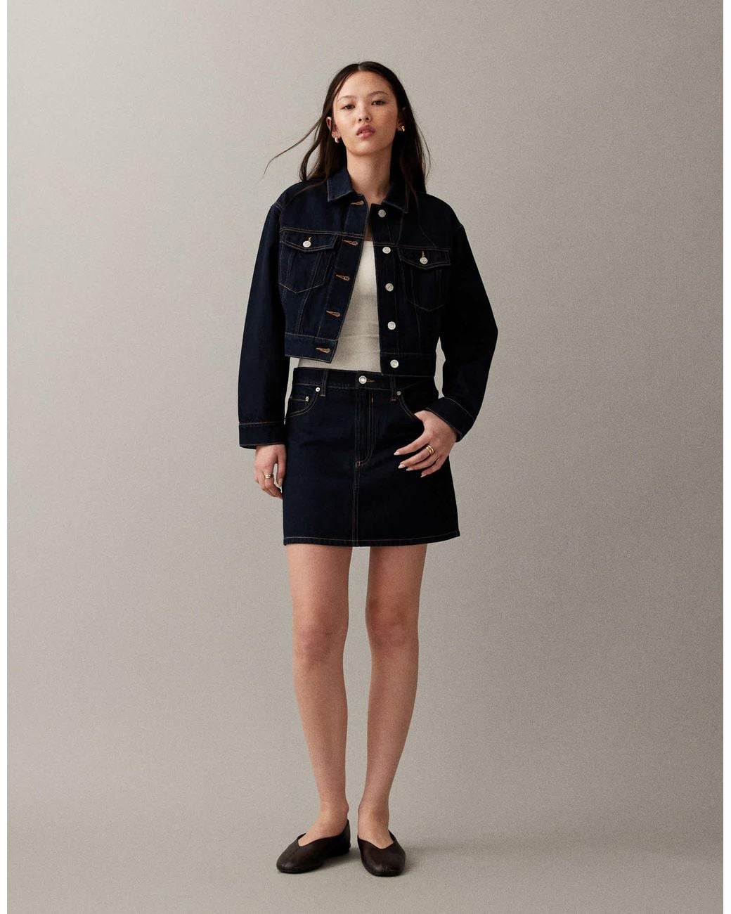 ASOS Blue Crop Denim Jacket
