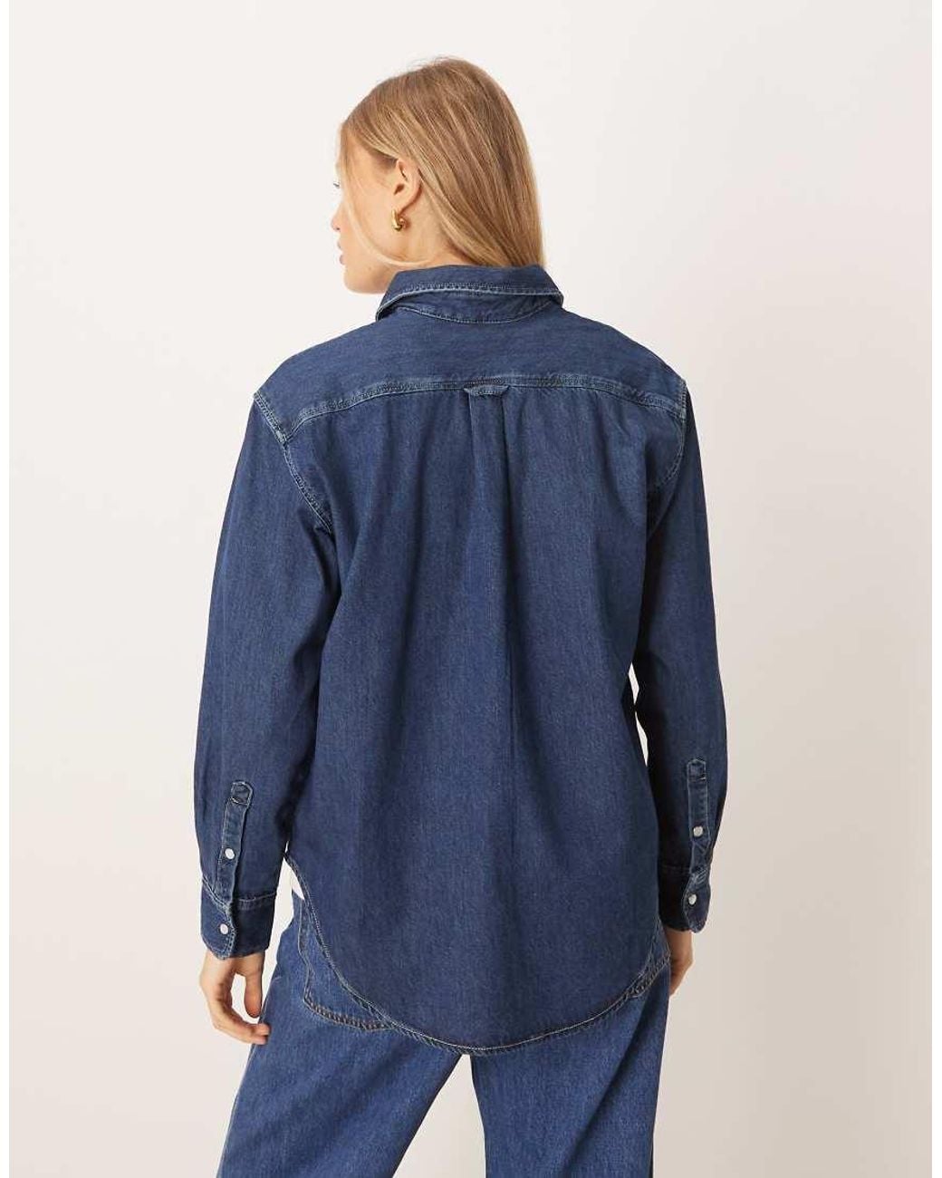 Gant Blue Relaxed Fit Denim Shirt