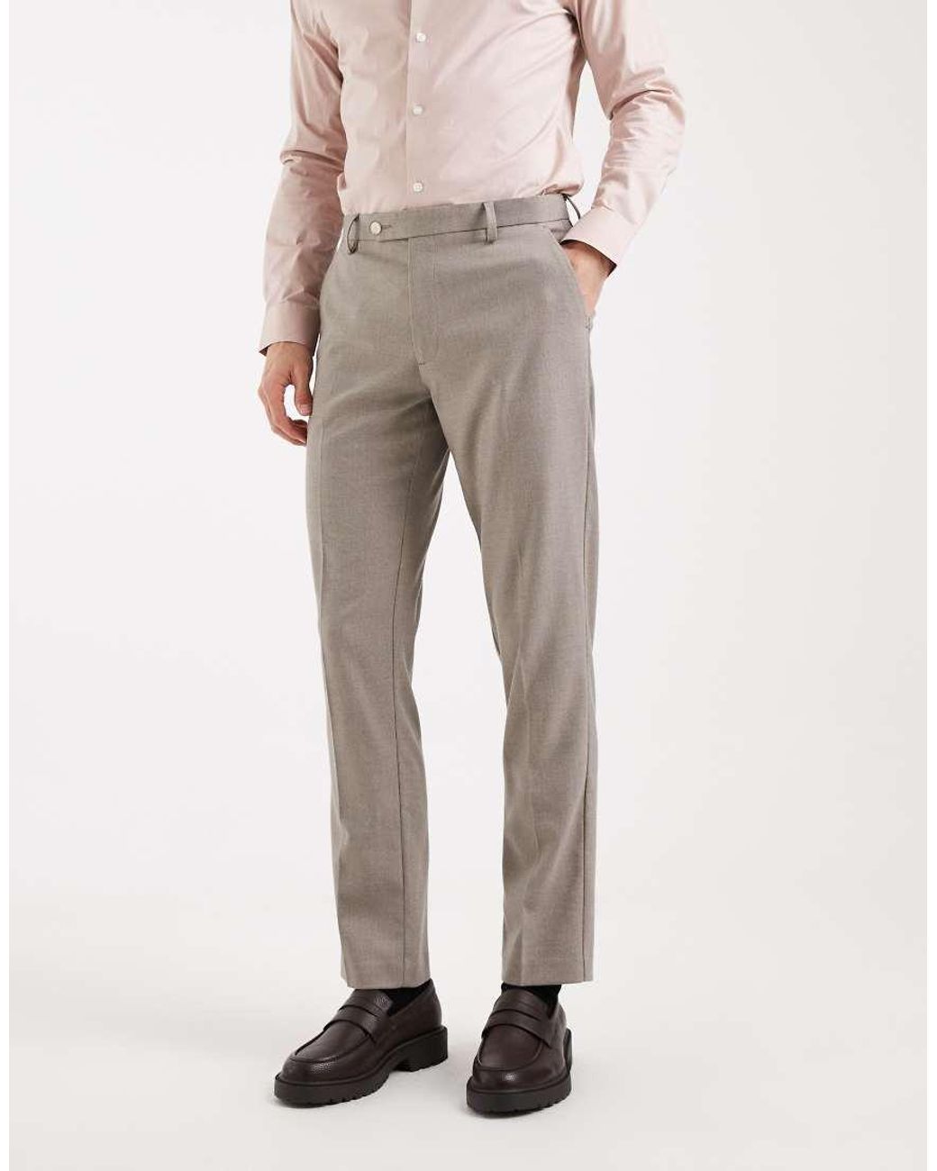 ASOS White Slim Suit Trousers for men