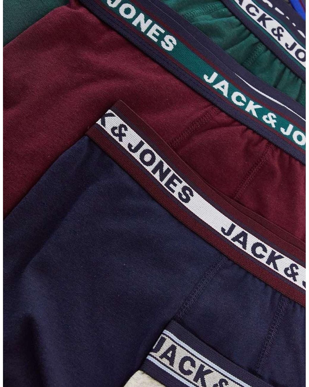 Jack & Jones Blue 5 Pack Trunks for men