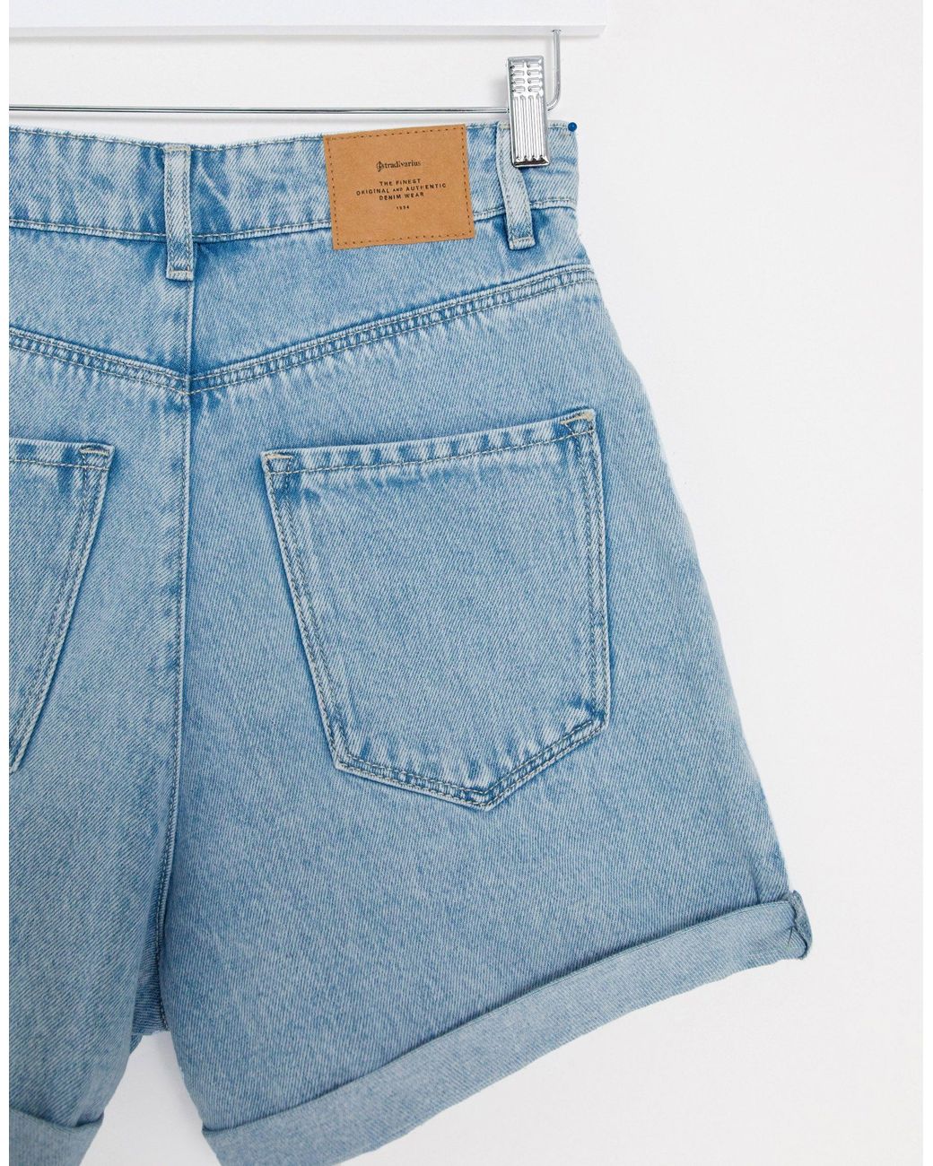 Stradivarius Denim Seams Detail Shorts 