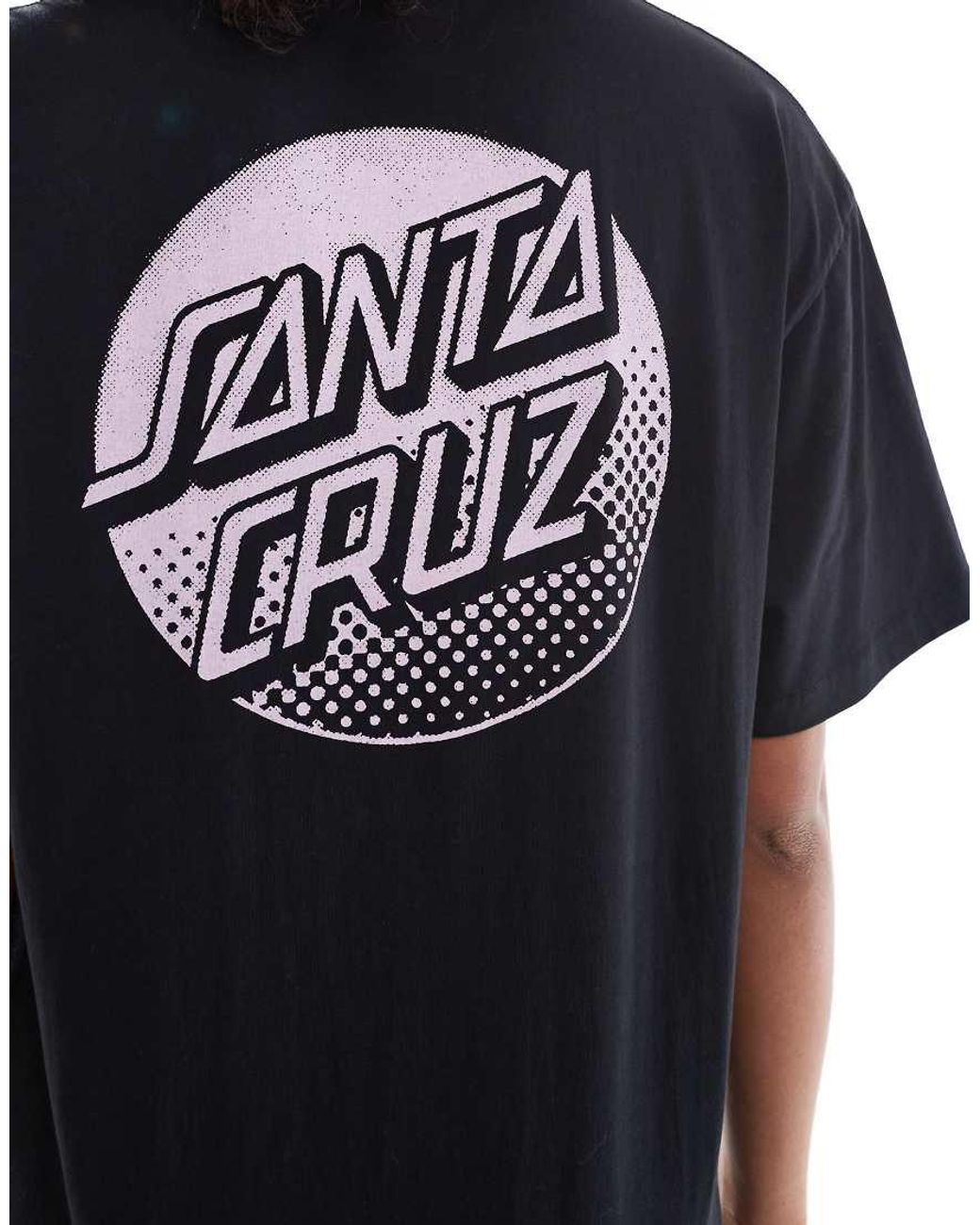 Santa Cruz Black Relaxed Back Print Logo T-shirt