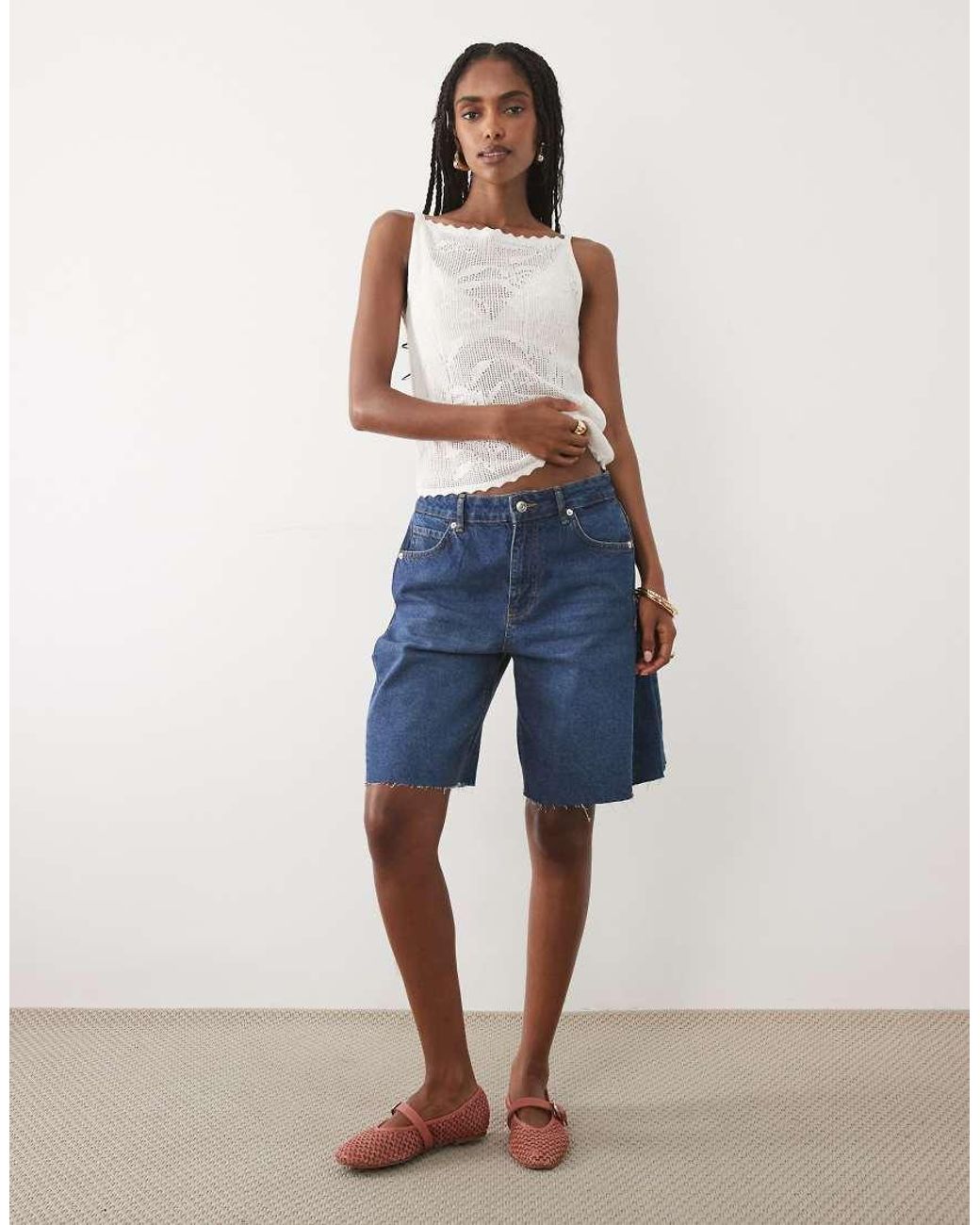 Abercrombie & Fitch Blue Knitted Sleeveless Top