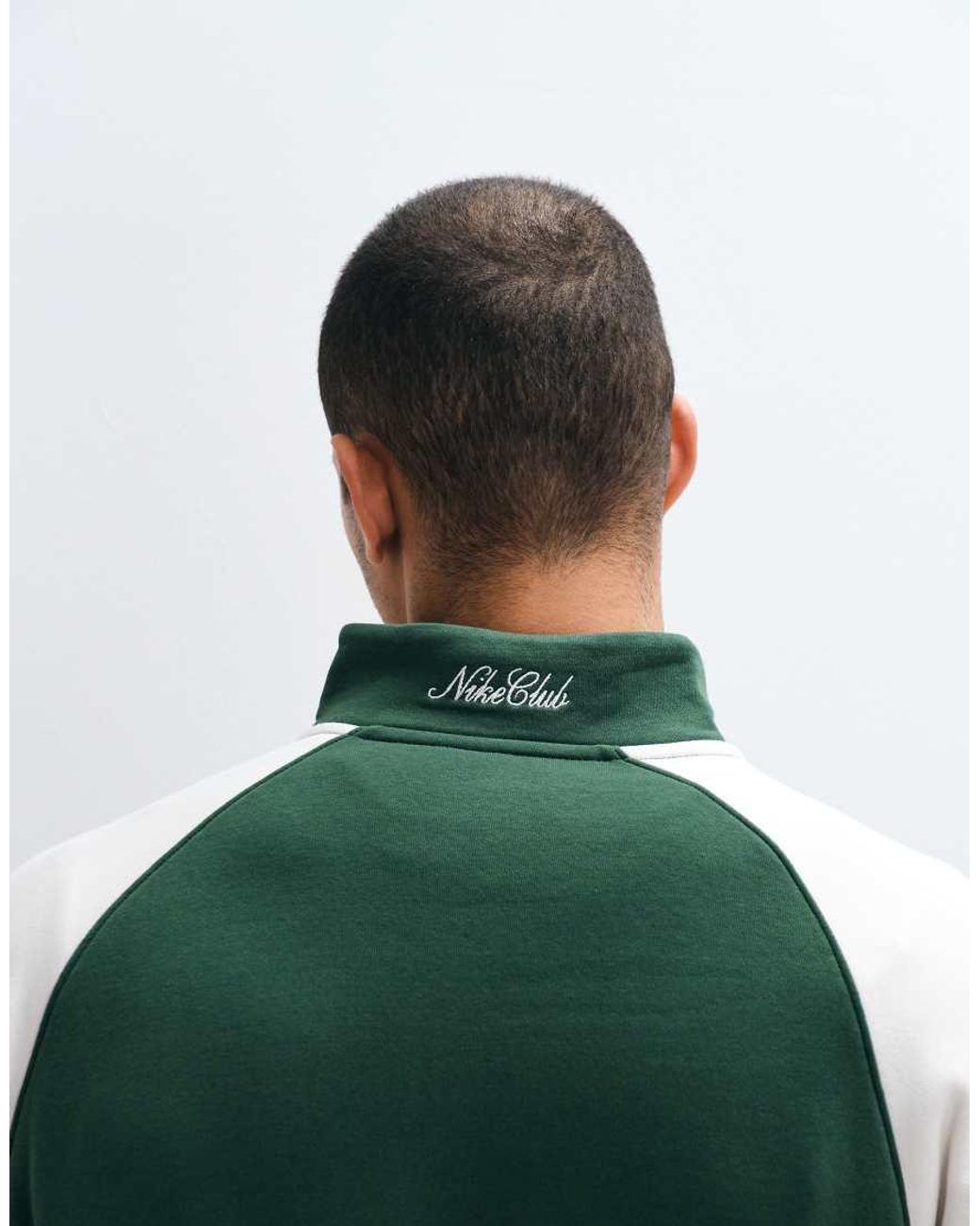 Nike Green Club Ncc 1/4 Zip Logo Sweatshirt for men