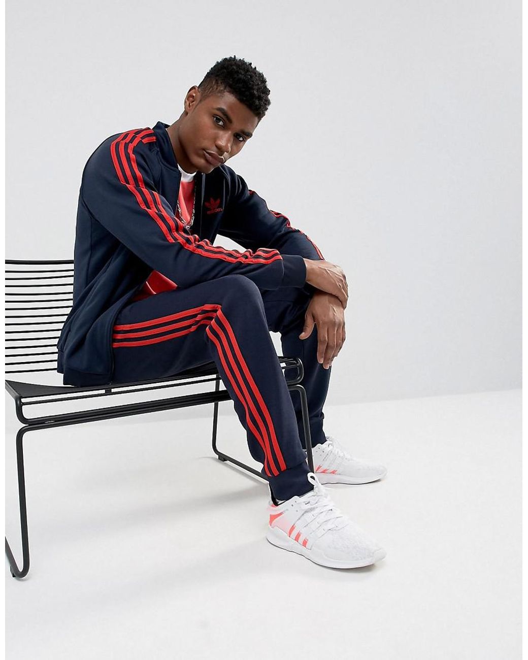 Originals men's superstar track jacket  navy hot sale