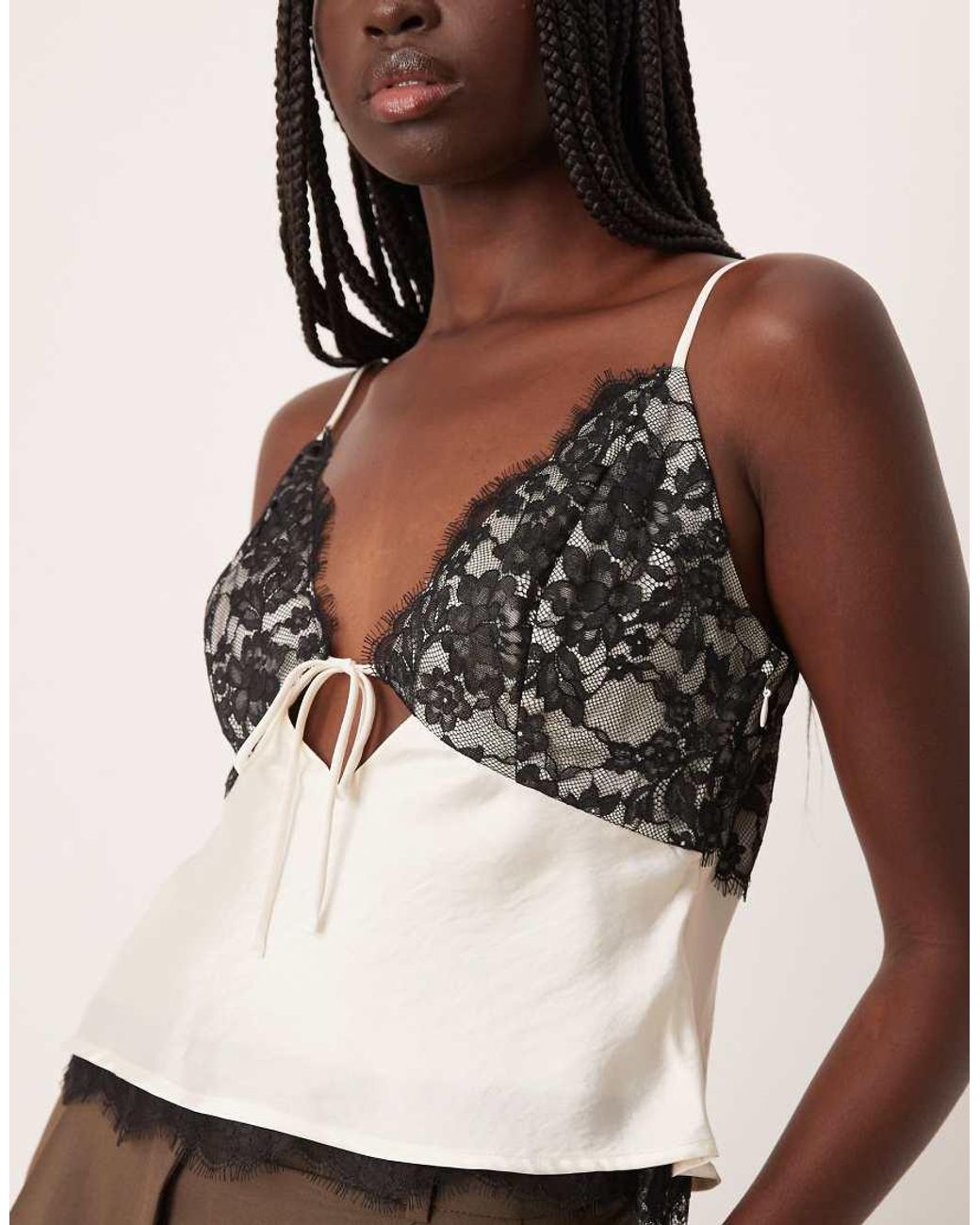 Abercrombie & Fitch Brown Lace Cami Top