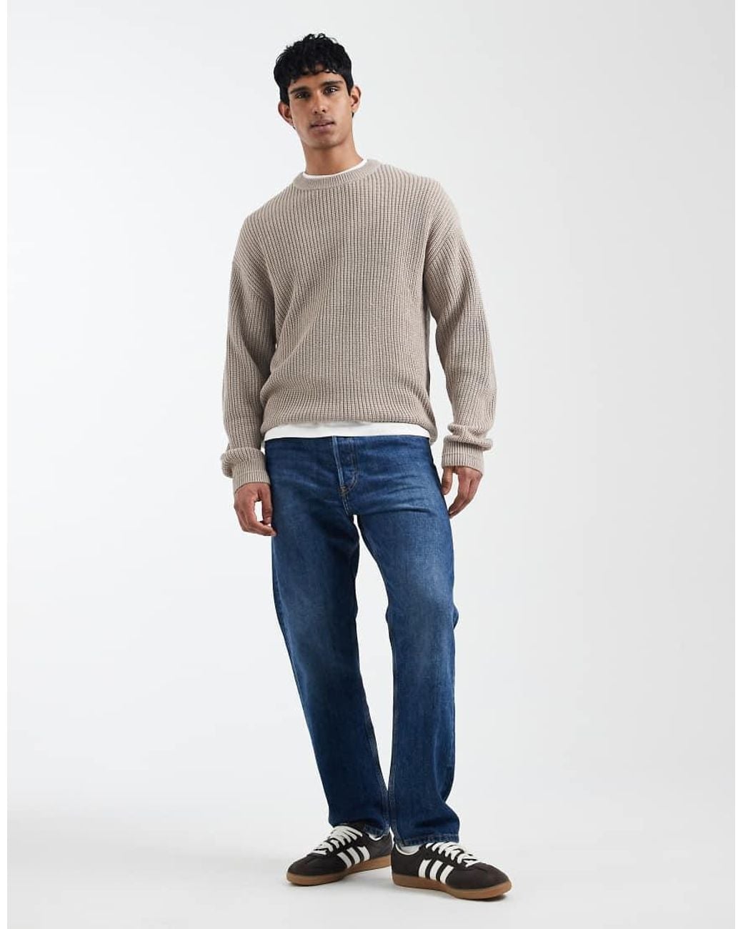 Jack & Jones Gray Oversize Jumper for men