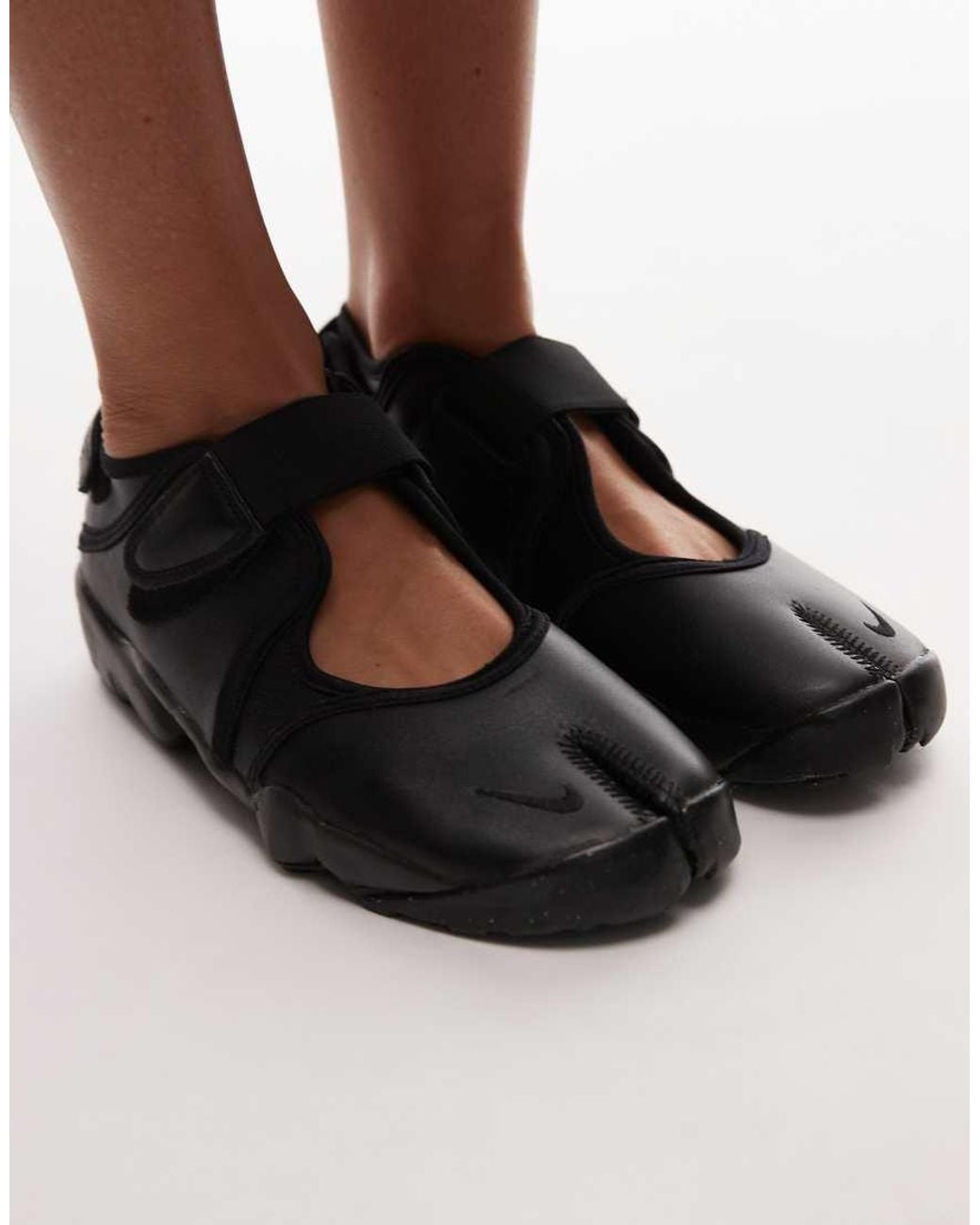 Nike Black Air Rift Leather Trainers