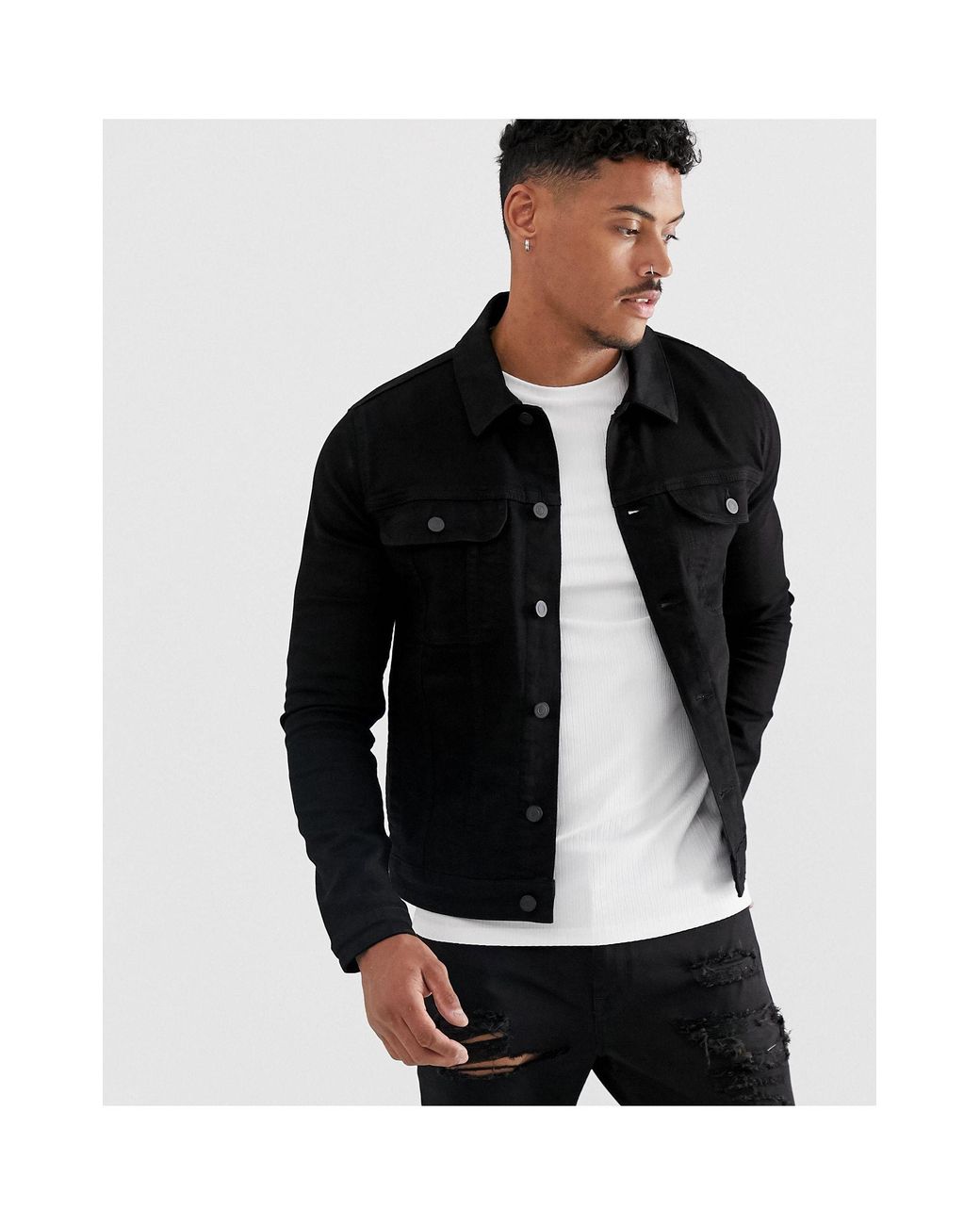 ASOS Skinny Western Denim Jacket in 