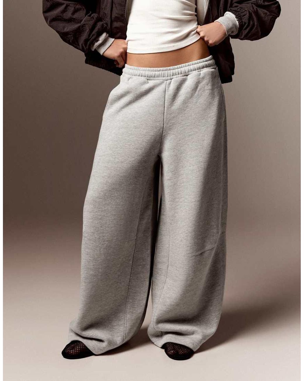Bershka Brown Tall Plush Parachute Trousers