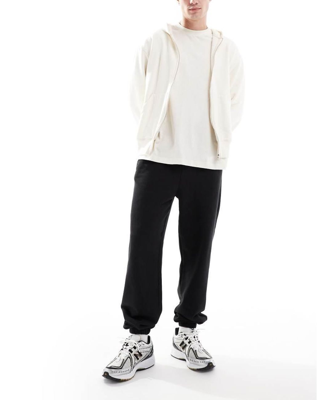 Cotton On Baggy Cuffed Track Pant in White for Men Lyst UK