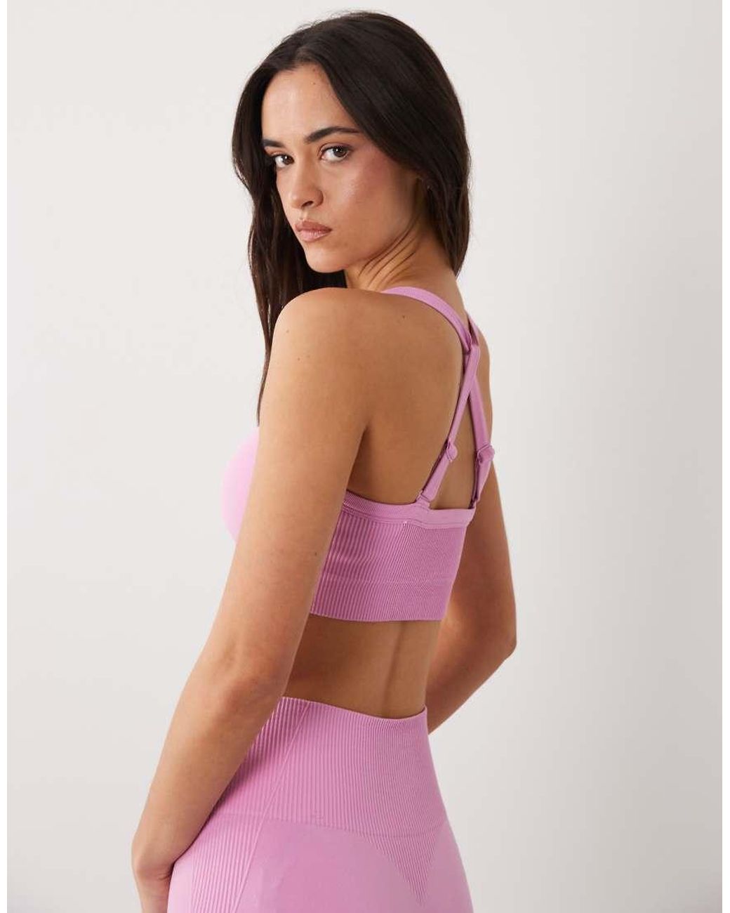 4505 Pink Sculpting Seamless Medium Support Convertible Strap Sports Bra