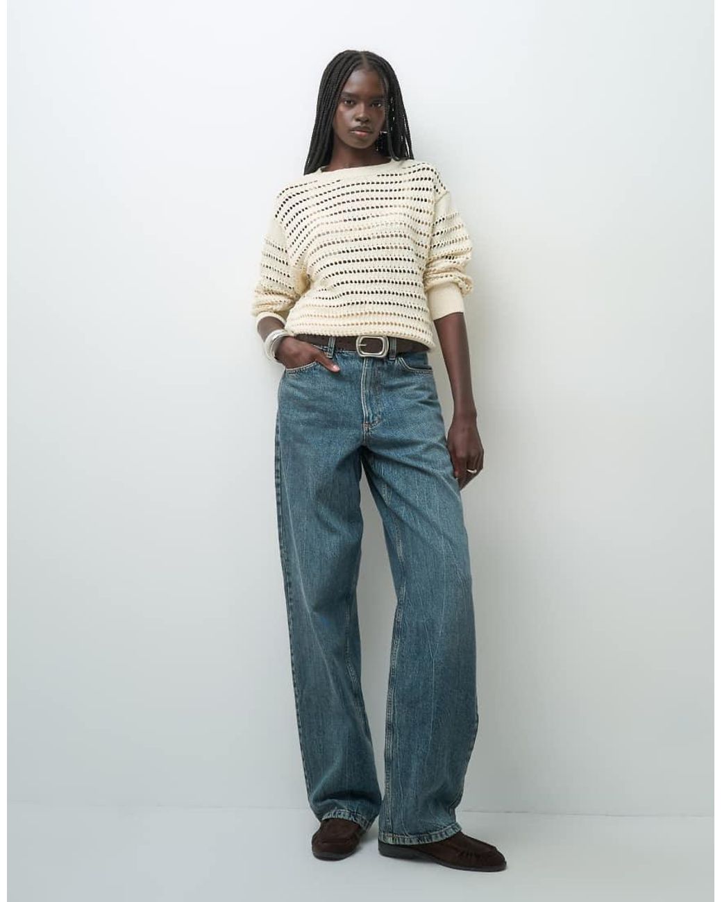 ASOS Gray Pointelle Jumper