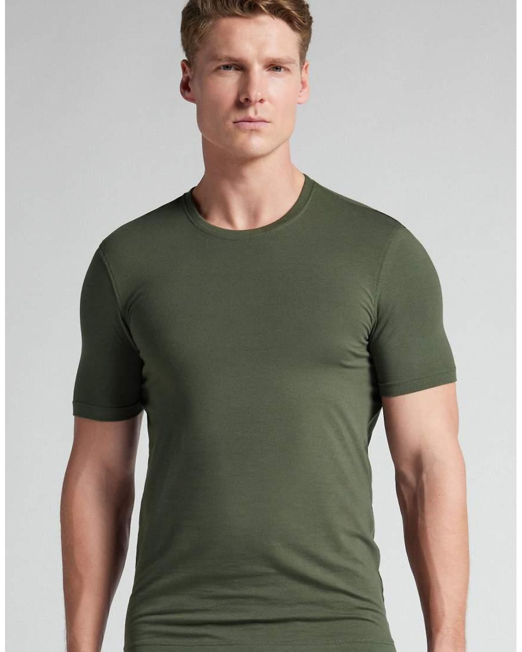 Intimissimi Green Stretch Superior Cotton T-Shirt for men
