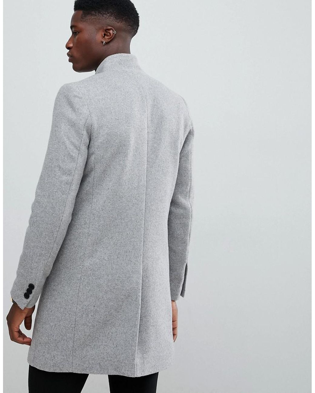 Stand collar mens clearance coat