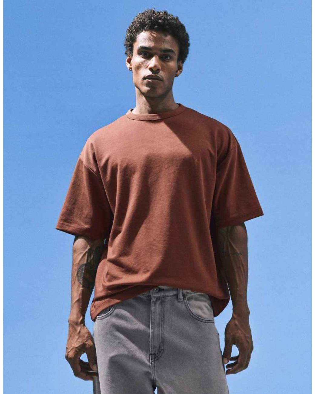 ASOS Brown Breathemaxtm Heavyweight Oversized T-shirt for men