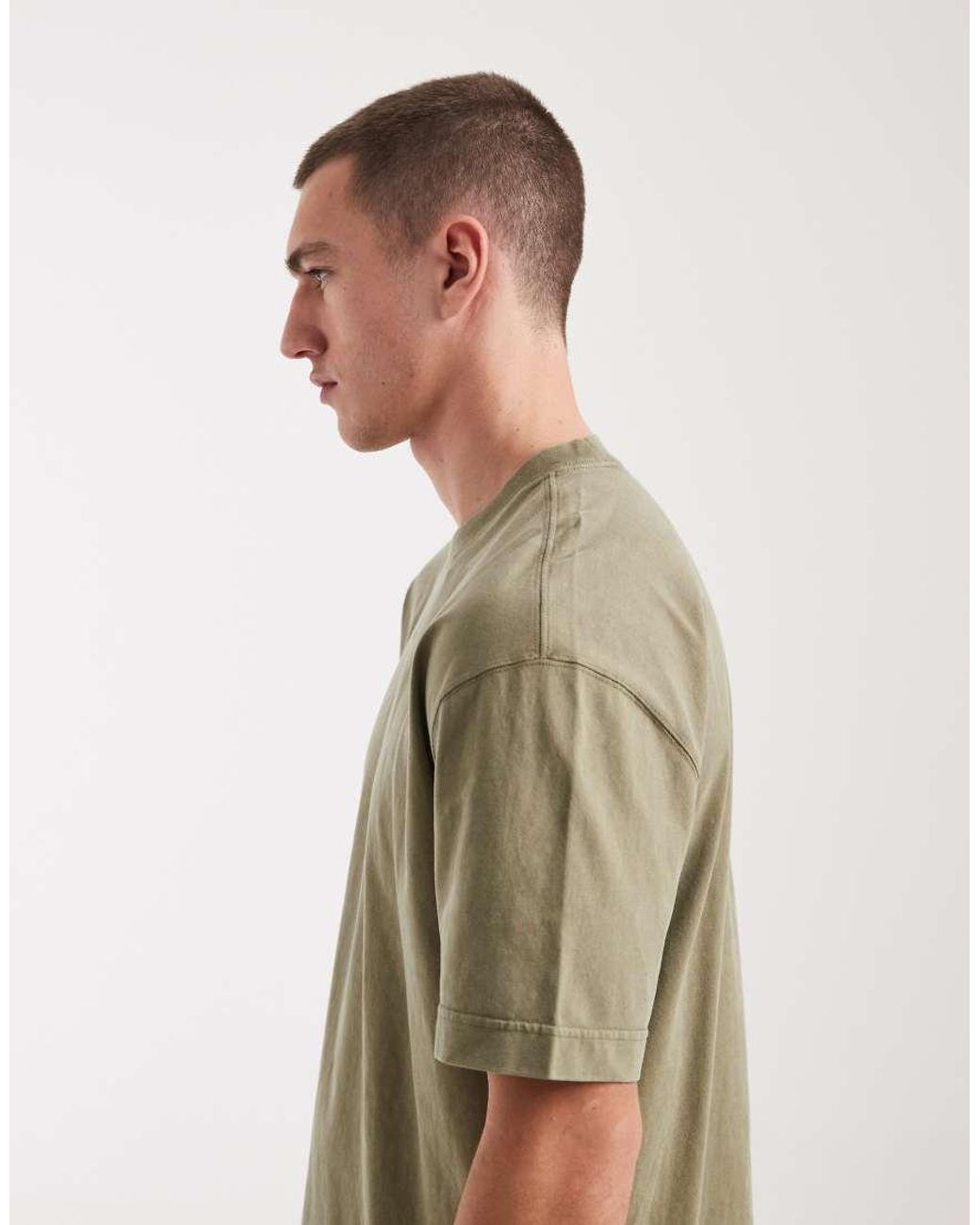 Hollister Green Elevated Chest Logo T-shirt for men