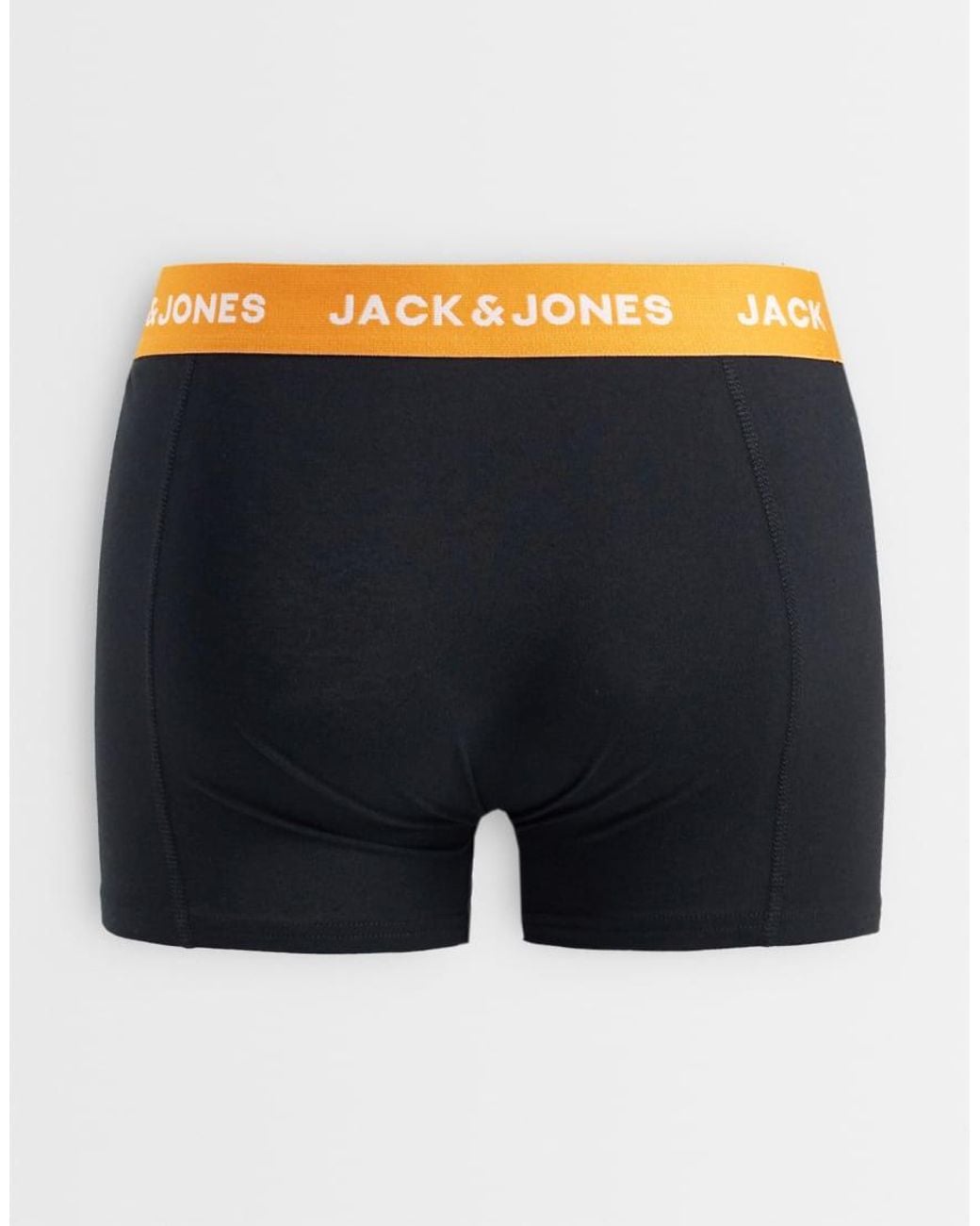 Jack & Jones Blue 3 Pack Of Boxers With Contrast Waistband for men