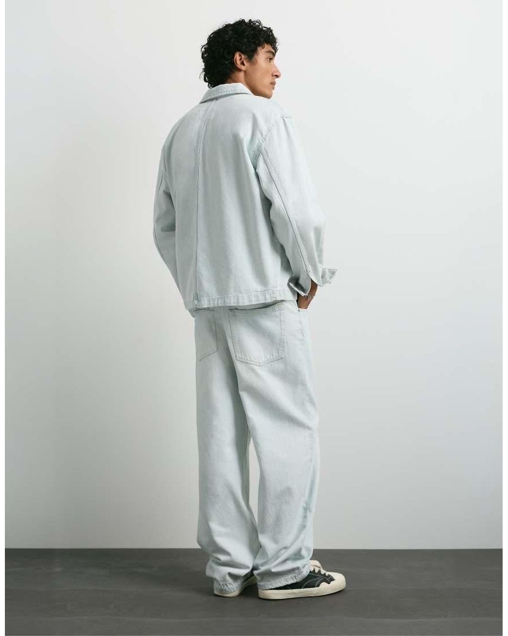 Pull&Bear Gray Wide-Leg Jeans for men