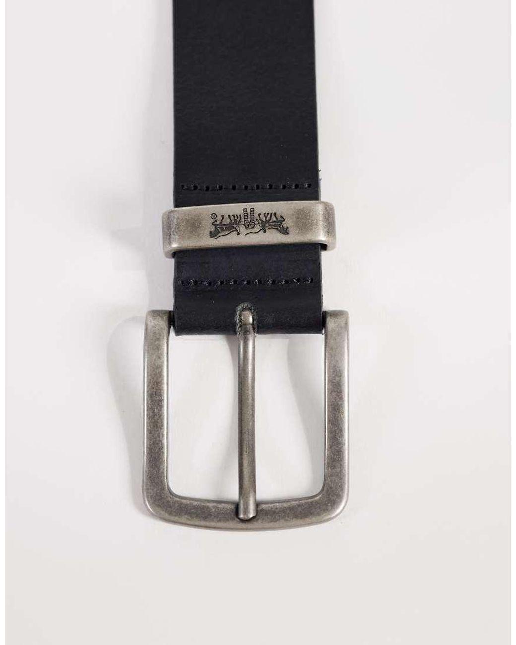 Levi's Blue Two Horse Keeper 40mm Leather Belt for men