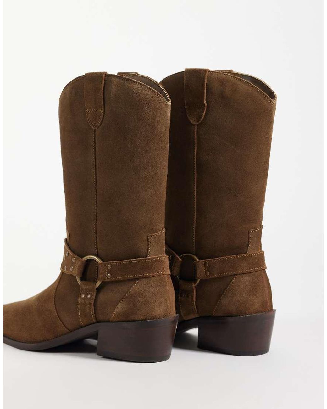 Mango Brown Teen 100% Leather Western Boot