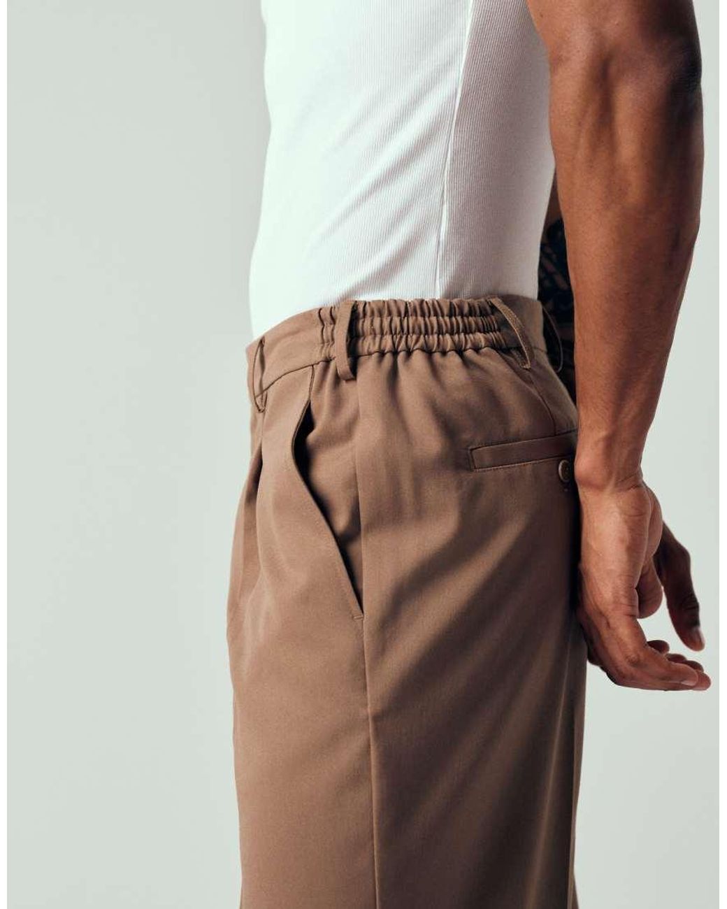 Only & Sons Brown Loose Fit Tailored Pants for men