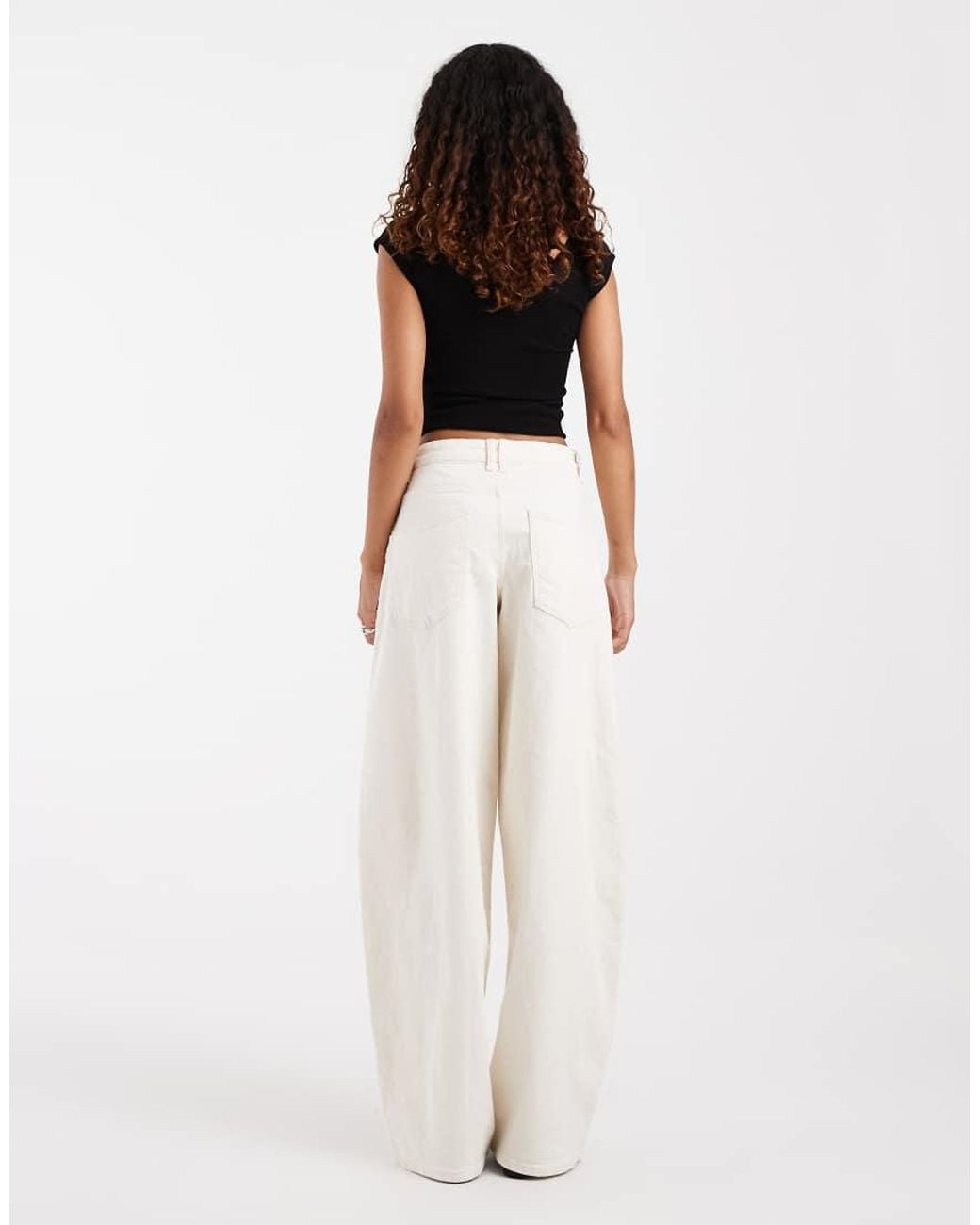 ONLY White Tamy Barrel Jeans