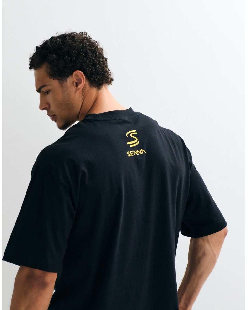 ASOS Blue Oversized T-Shirt With Senna Print for men