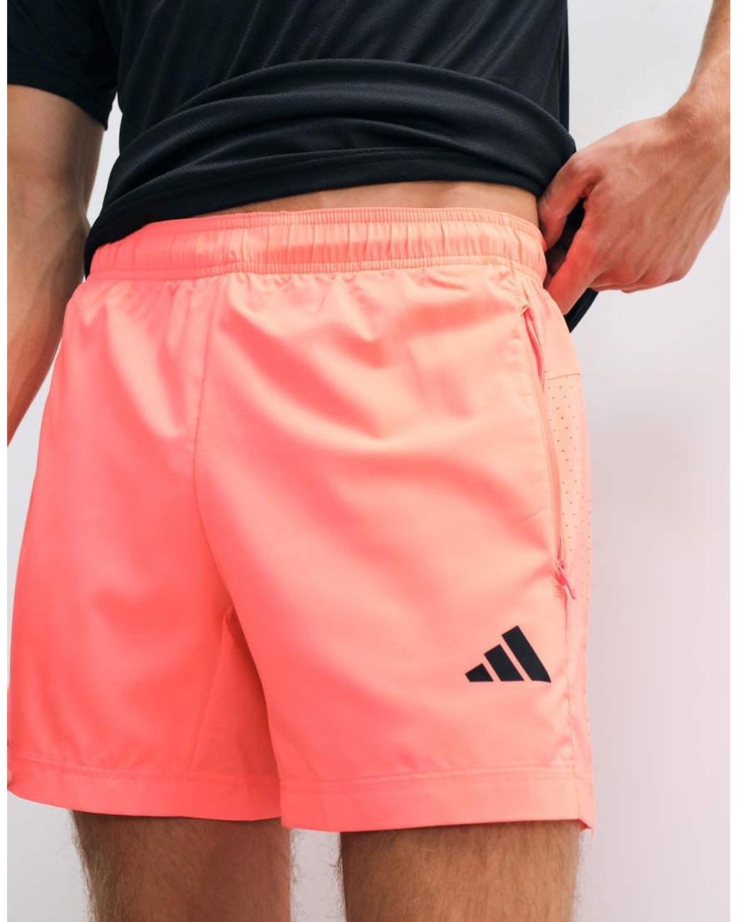Adidas Originals Red Adidas Training Tech Essentials Woven Shorts for men