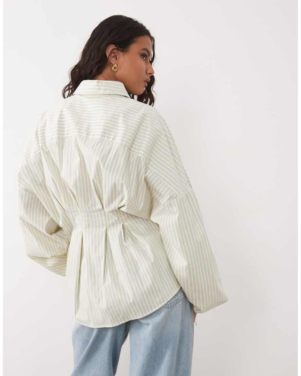 ASOS Natural Pleated Waist Shirt