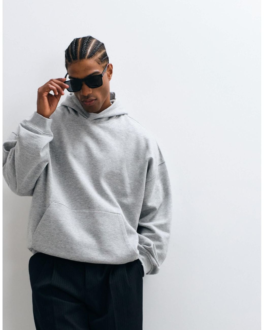 ASOS – basic-kapuzenpullover in White für Herren