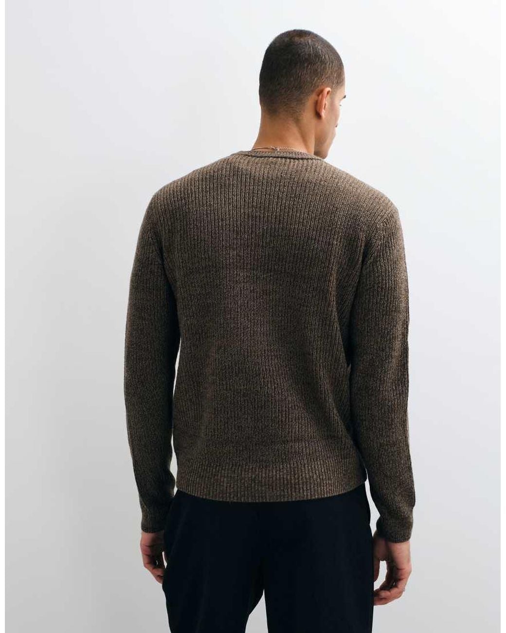 Only & Sons Gray Crew Neck Sweater for men