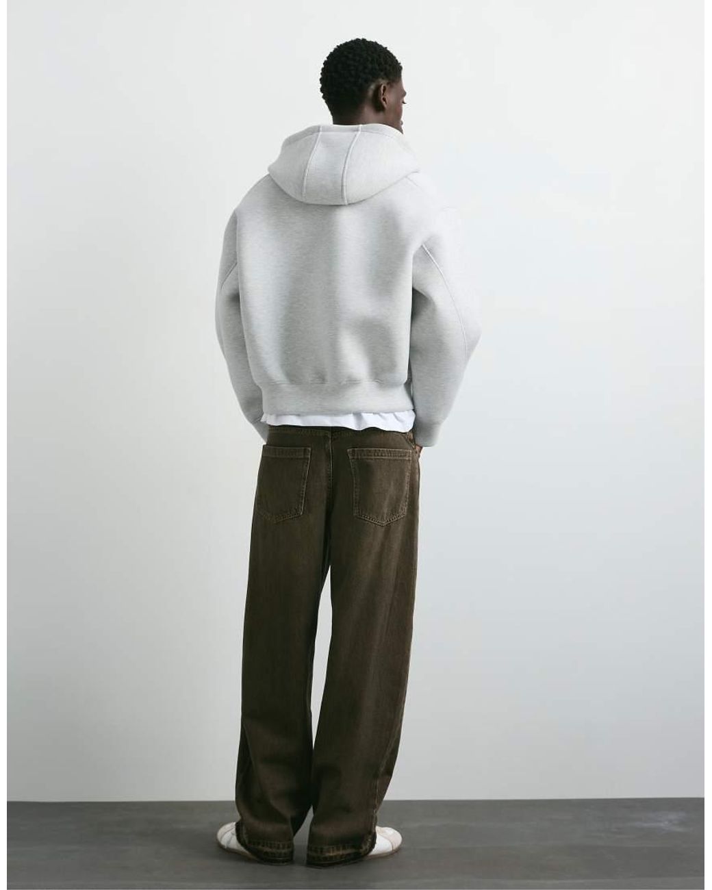 Pull&Bear Gray Wide-Leg Jeans for men
