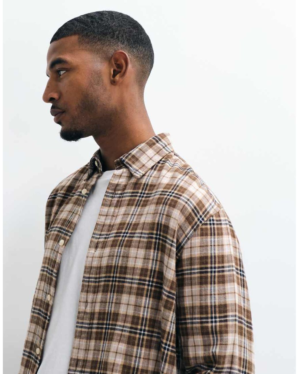 Jack & Jones Natural Flannel Check Shirt for men