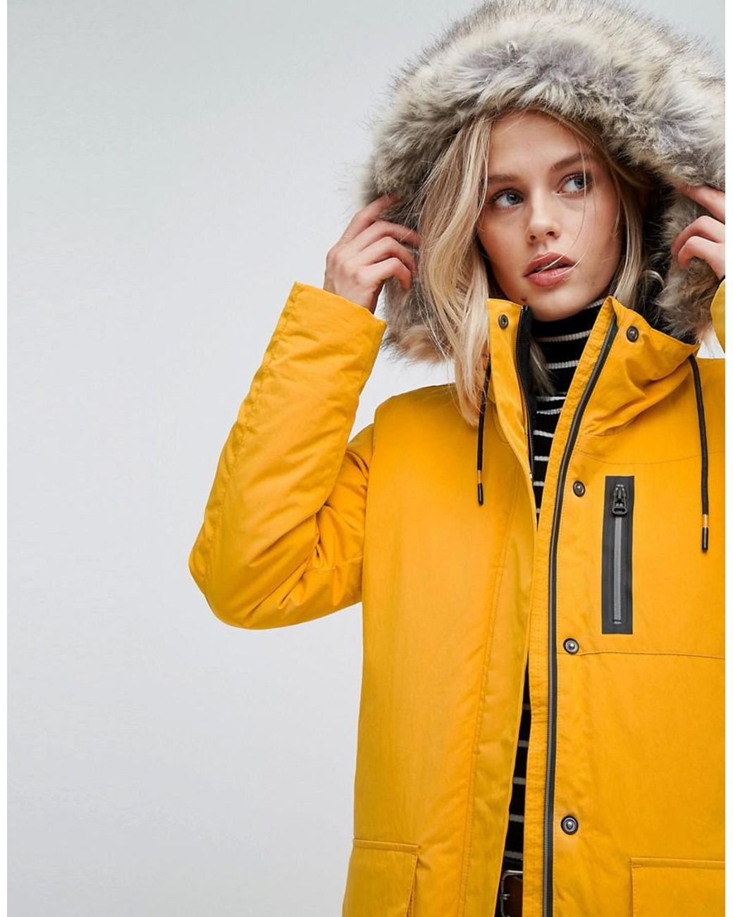Brochure Makkelijk in de omgang excelleren Esprit Down Parka Jacket in Yellow | Lyst