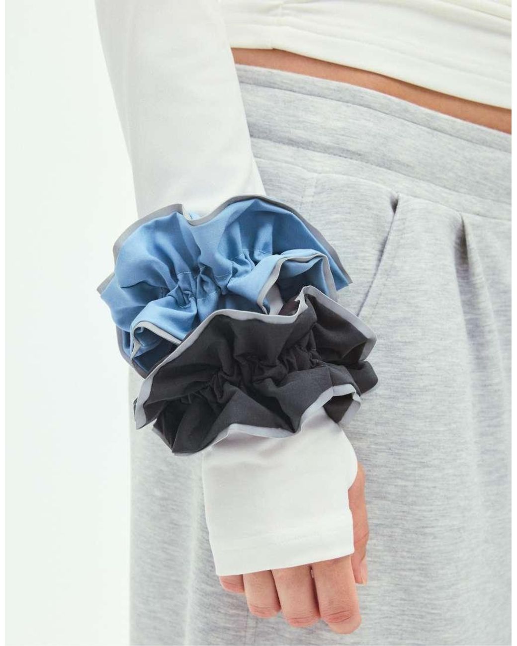 Stradivarius Blue Set Of 2 Sporty Scrunchies