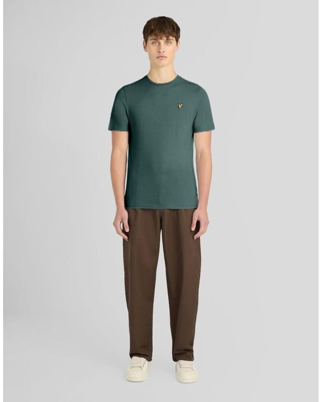 Lyle & Scott Green Ss T-Shirts Plain T-Shirt for men