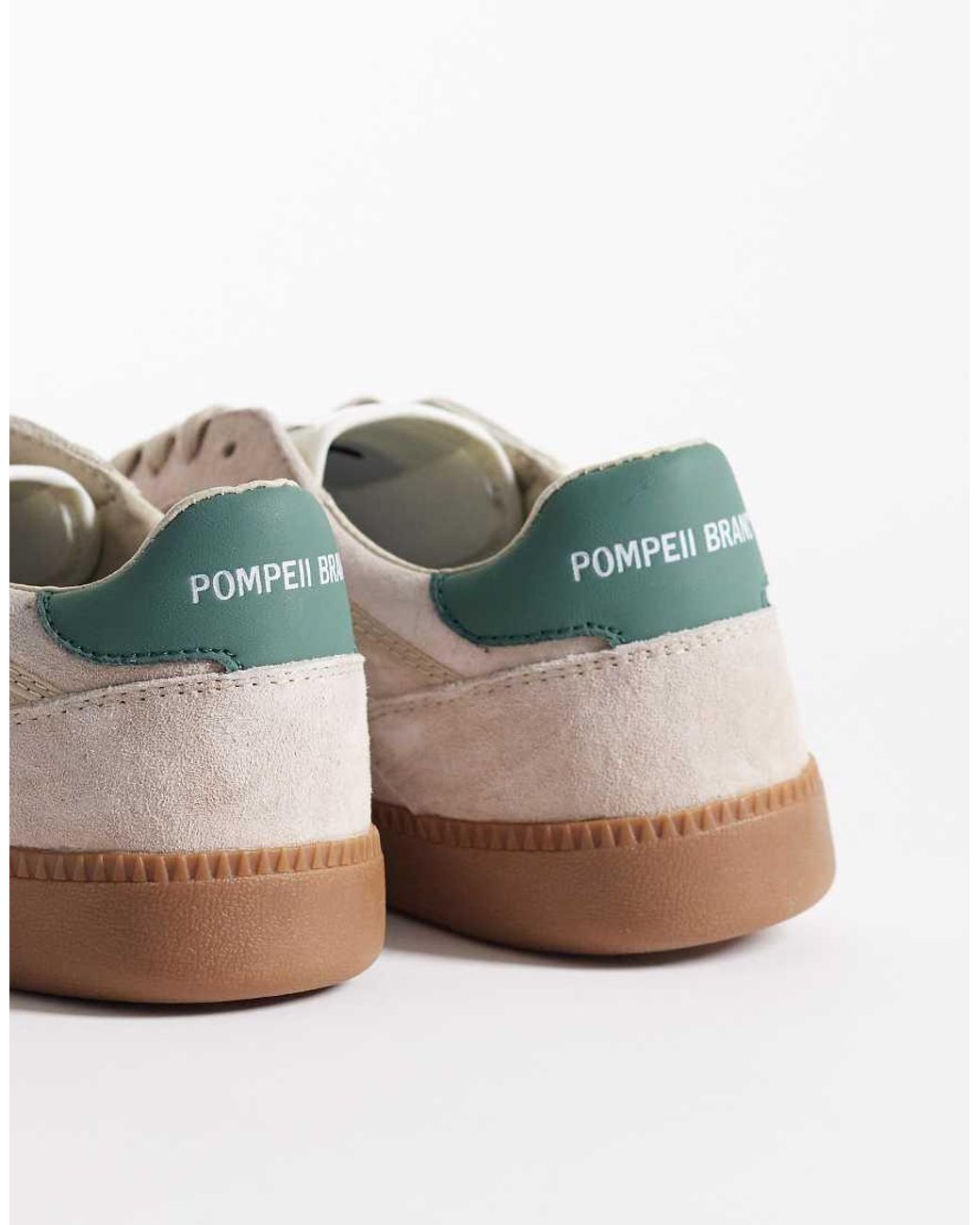 Pompeii UK White Pompeii Gum Sole Trainers for men