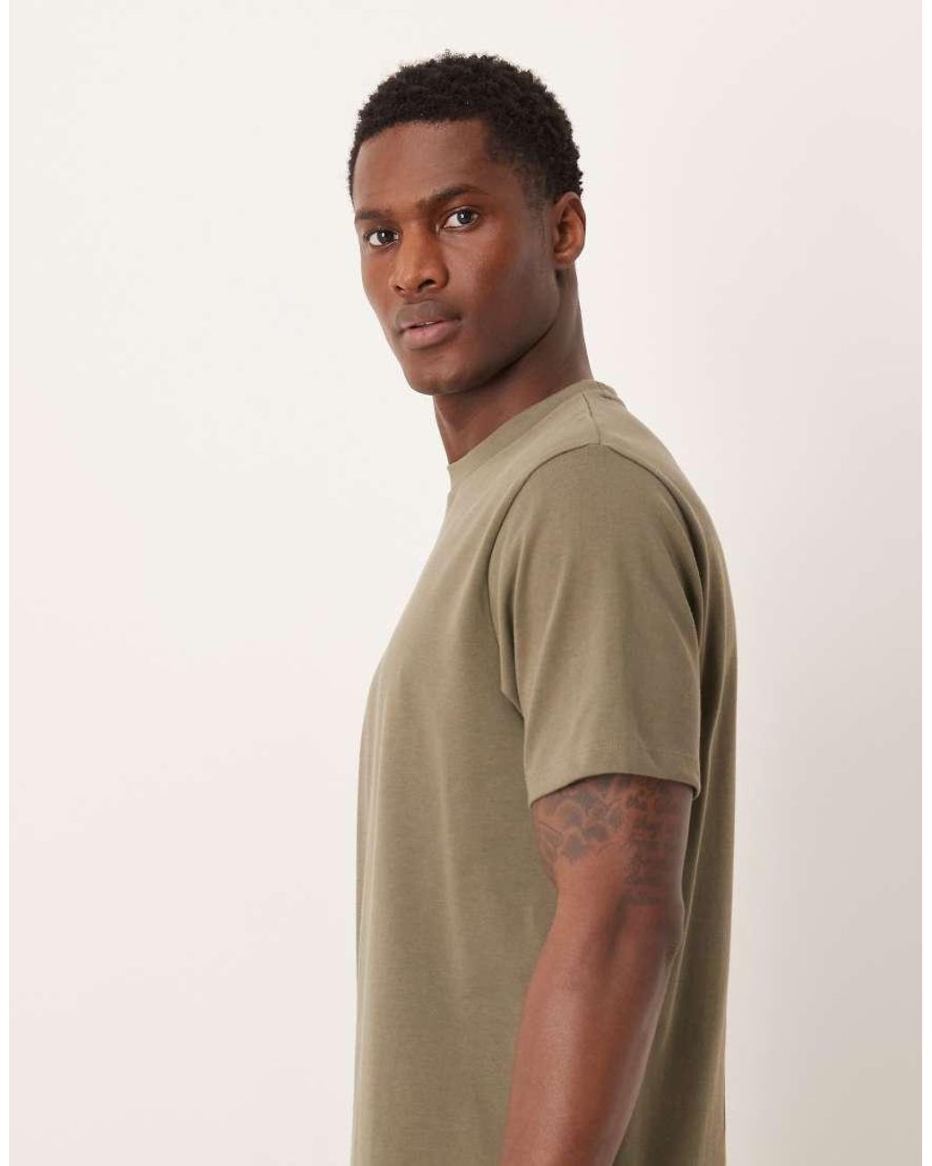 ASOS Natural Heavyweight Regular Fit T-shirt for men