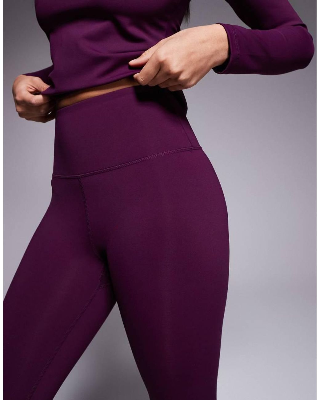 ASOS 4505 Ski & Snow Purple Asos 4505 Ski Fleece Back Base Layer leggings With Thermal Treatment