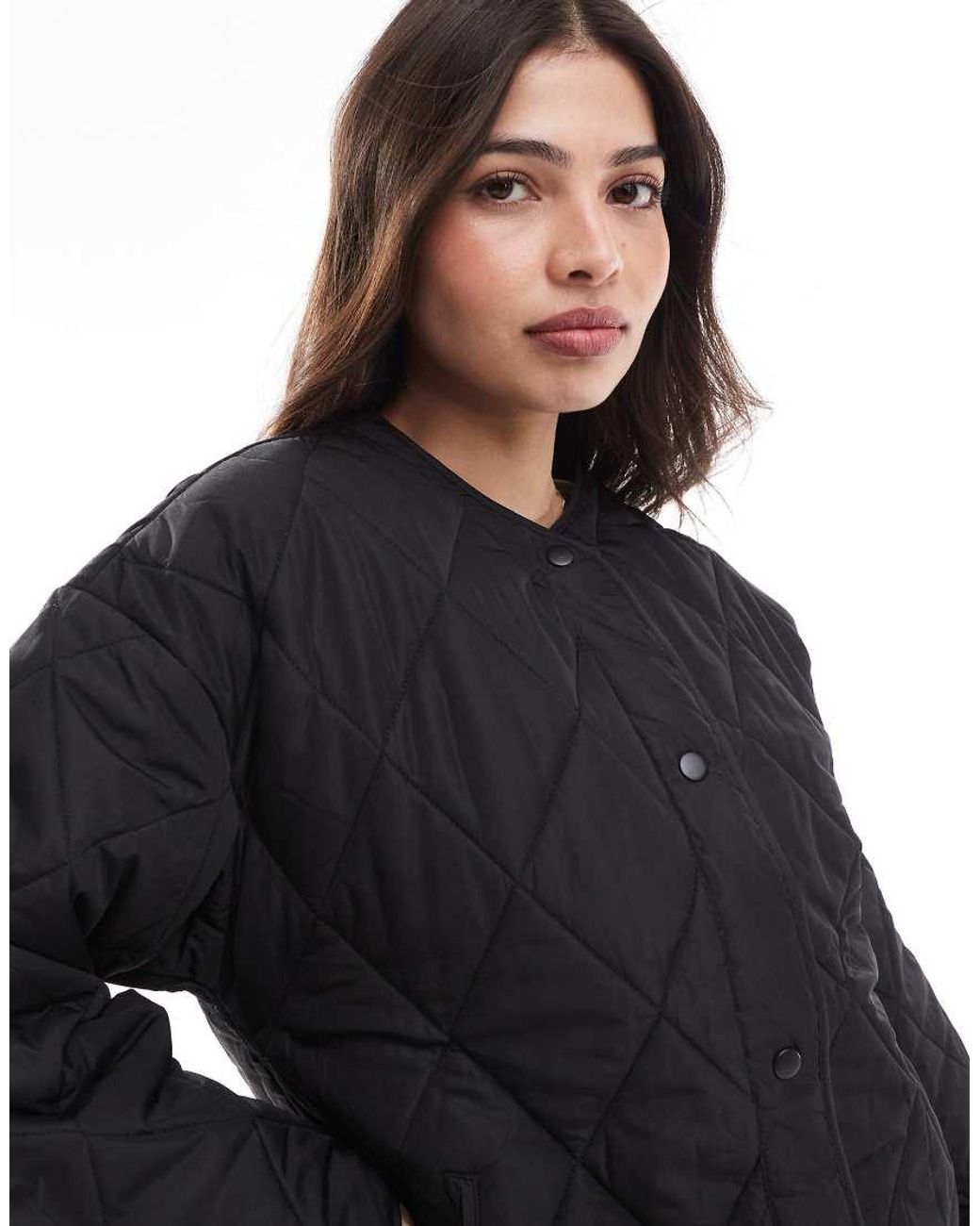Pieces Blue Quilted Lightweight Jacket