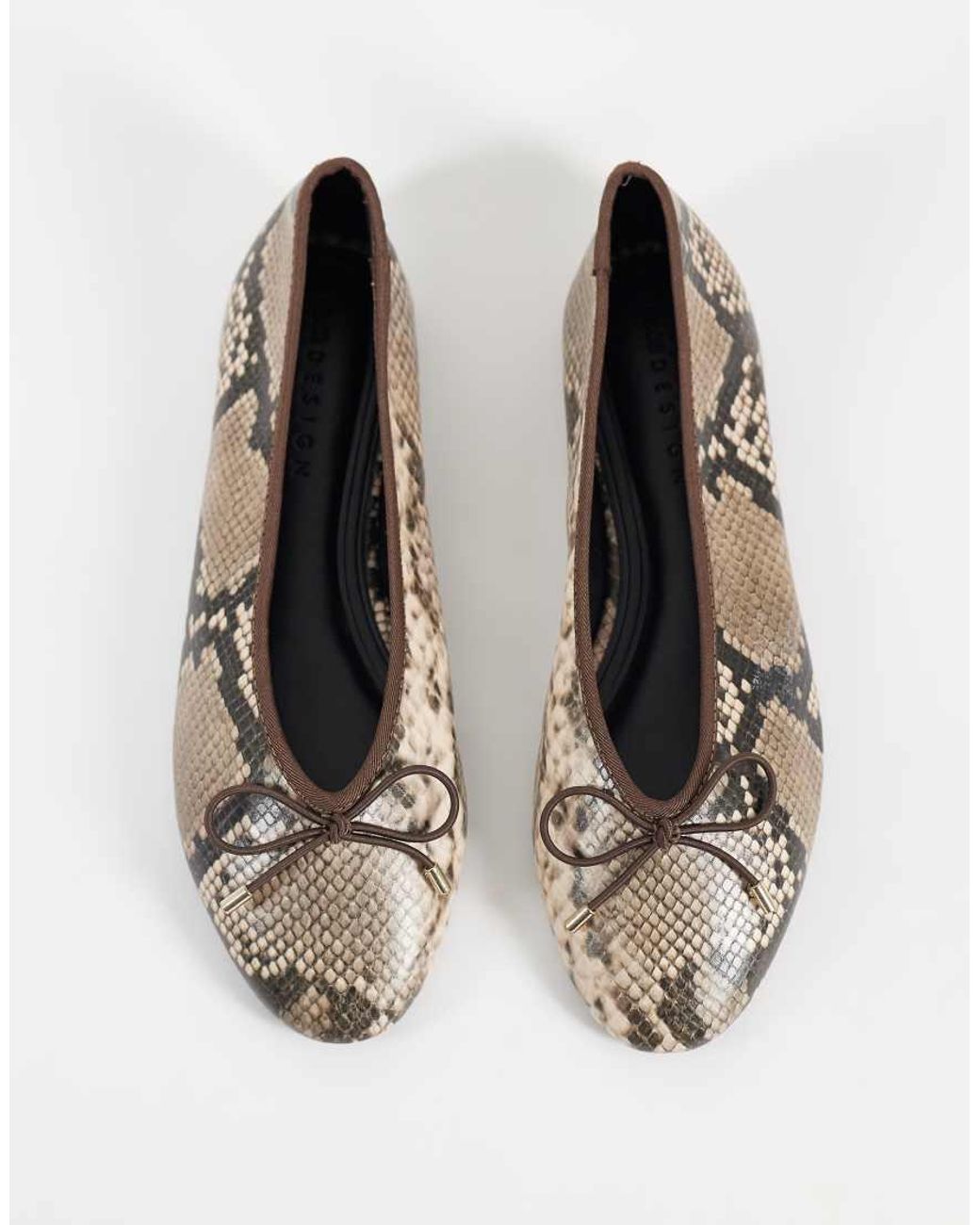 ASOS Multicolor Lola Soft Bow Detail Ballet Flats