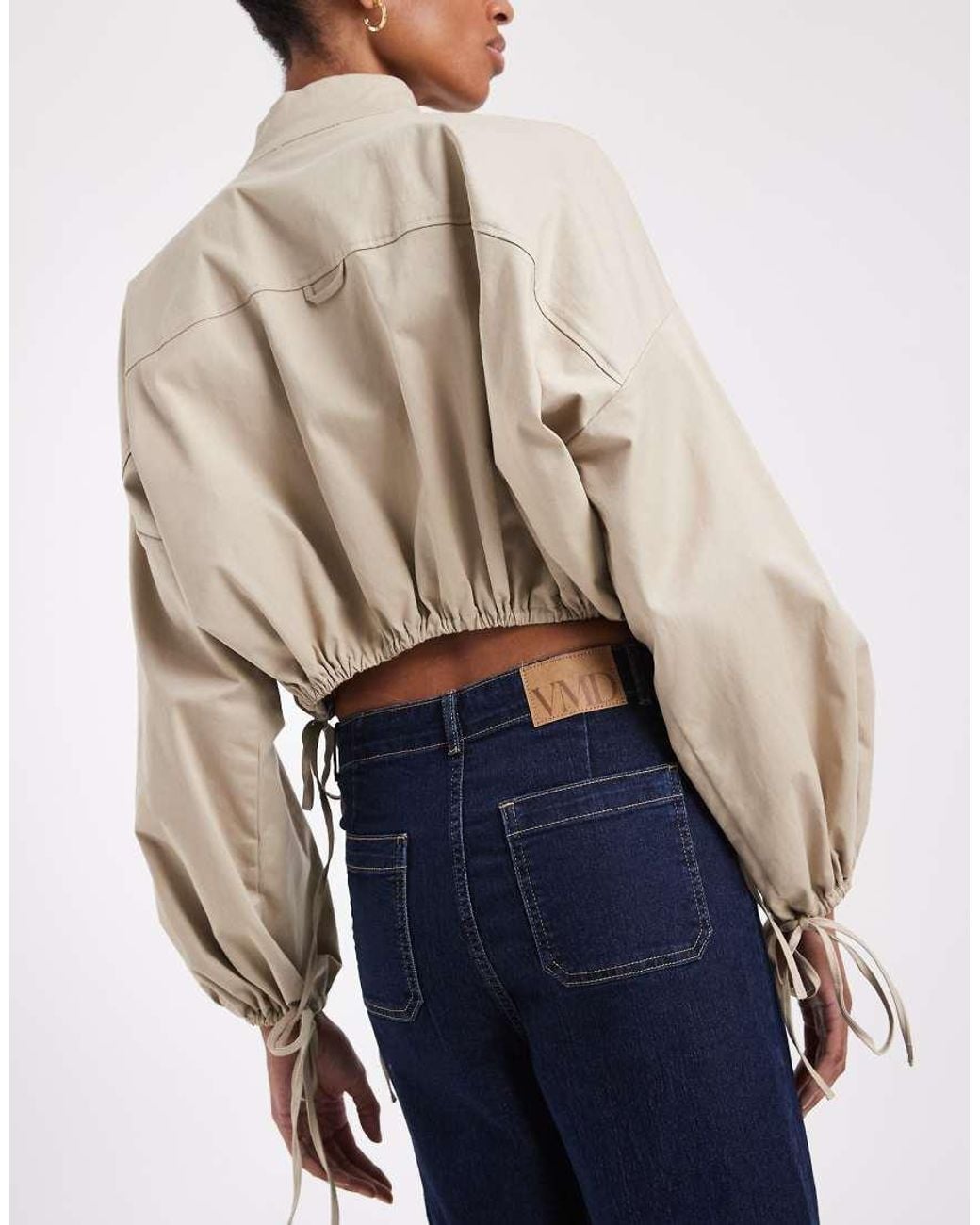 Vero Moda Blue Kayla High Rise Wide Leg Jeans With Pocket Detail
